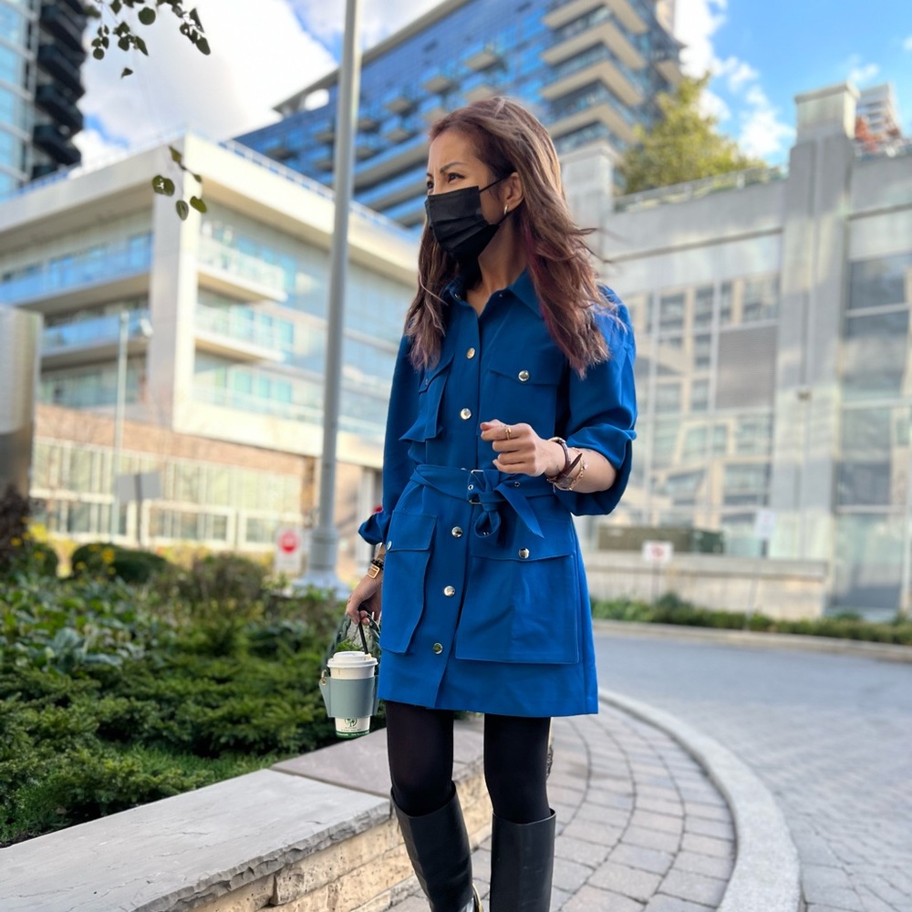 Blue military dress